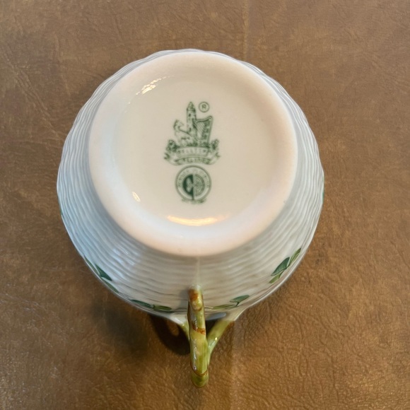 Antique Belleek Shamrock Cup and Saucer Set, Timeless Shamrock Pattern - Picture 8 of 12